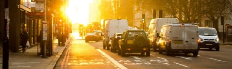 cars at a stoplight