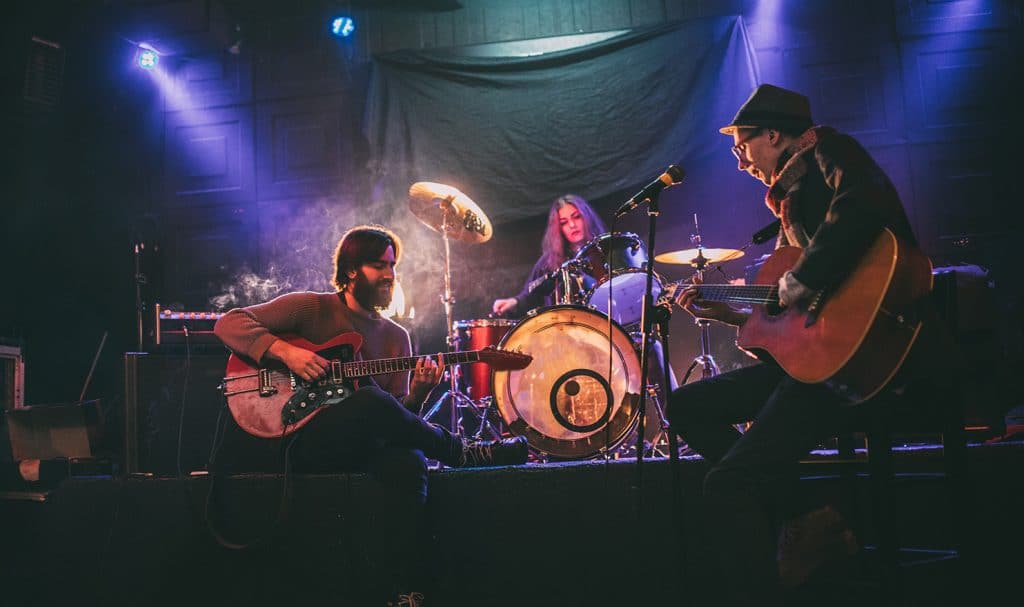 band performing on stage