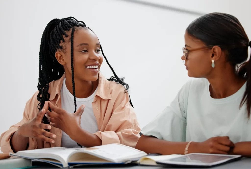 Tutor meeting with student