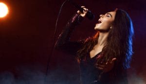 Female singer-on-stage.