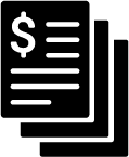 icon of paper bill.