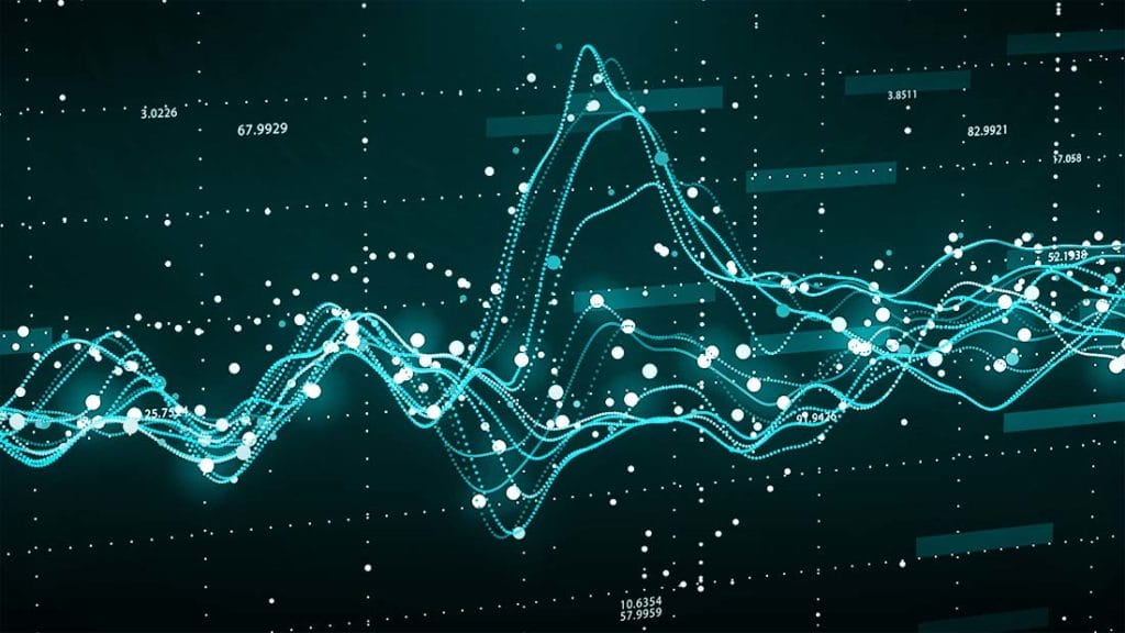 data points plotted on a graph.