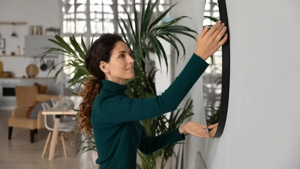 Interior Designer Placing Mirror