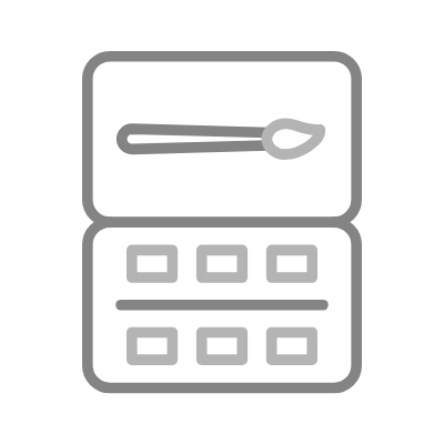 Face paint supplies with paint brush