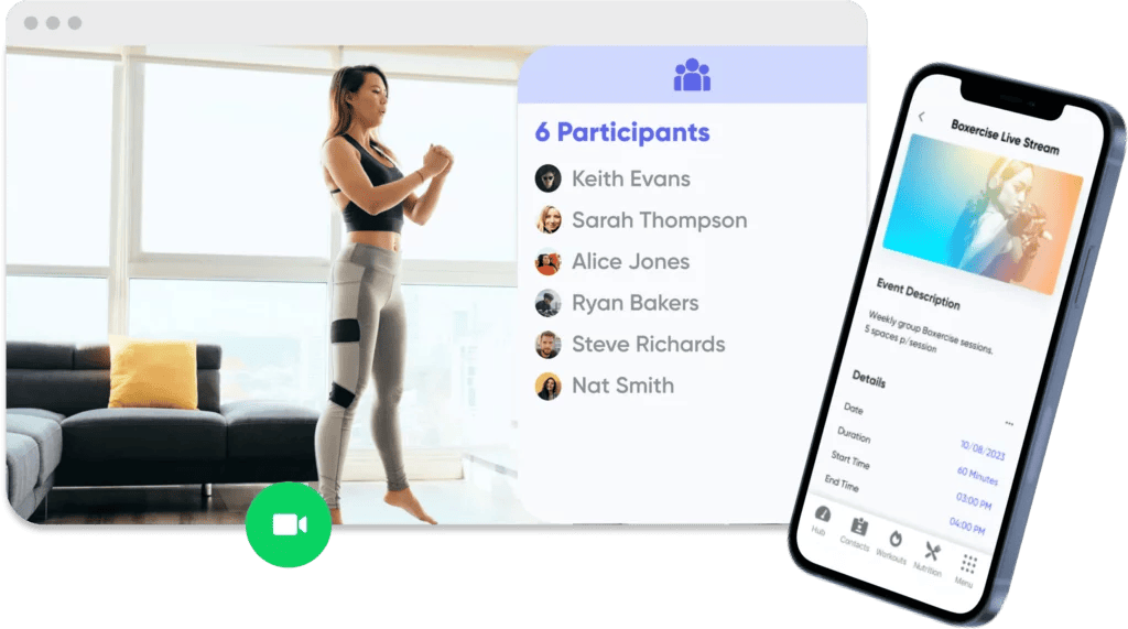 Screenshot of myPThub's live feature.