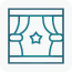 Teal Blue Icon of Magicians Stage