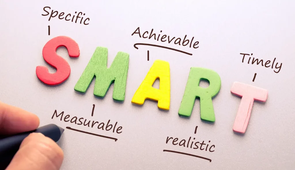 SMART Goal acronym written on paper