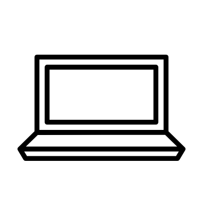 Computer laptop icon to represent online insurance coverage.