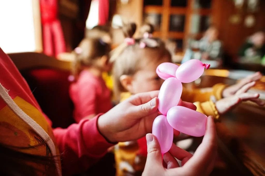 Balloon artist at an event.