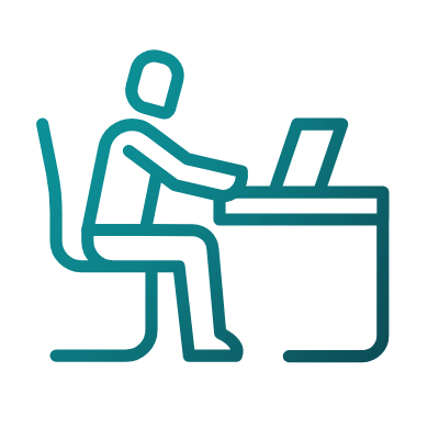 icon of person at computer