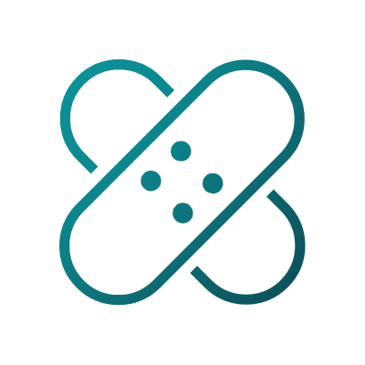 Graphic of bandages.