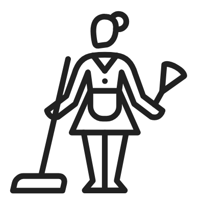 Icon of a maid in black