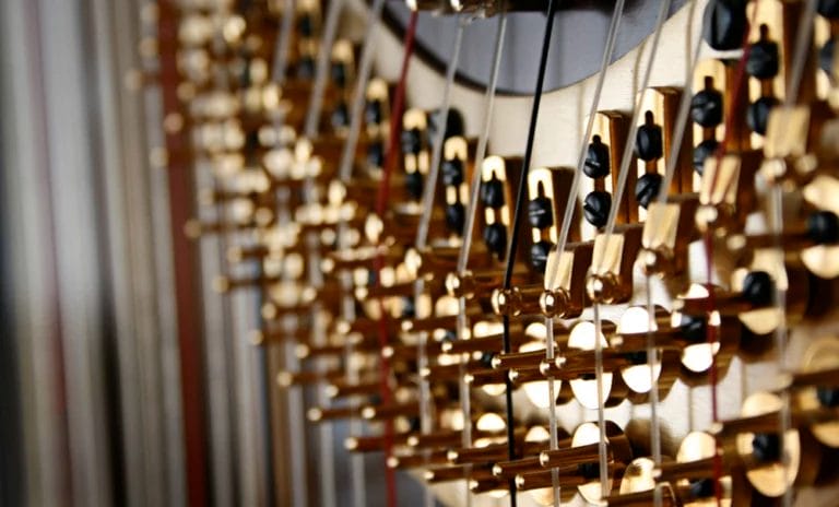 American Harp Society up close harp strings