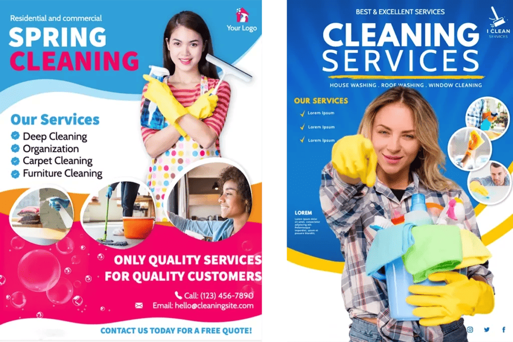 Image of cleaning flyer examples