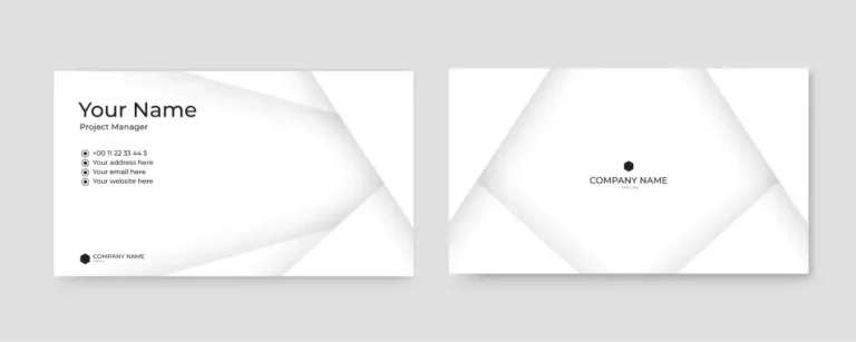 A minimalist business card.