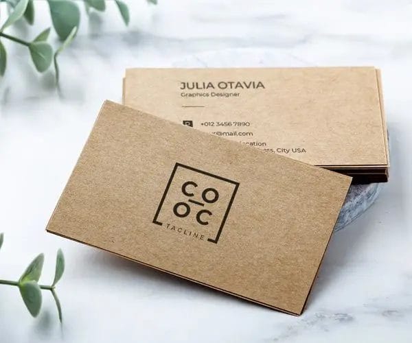 An example of an eco-friendly business card