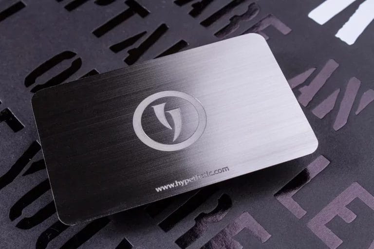 An example of a metal business card