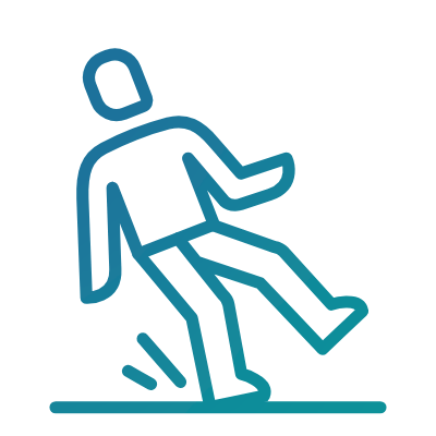 icon of a man slipping