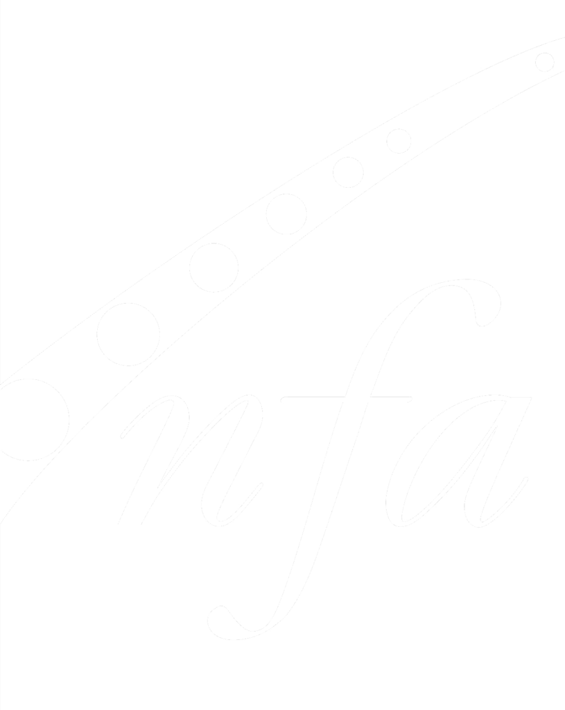 National Flute Association Logo White