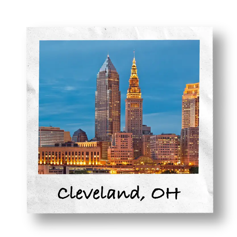 City skyline of Cleveland, OH.