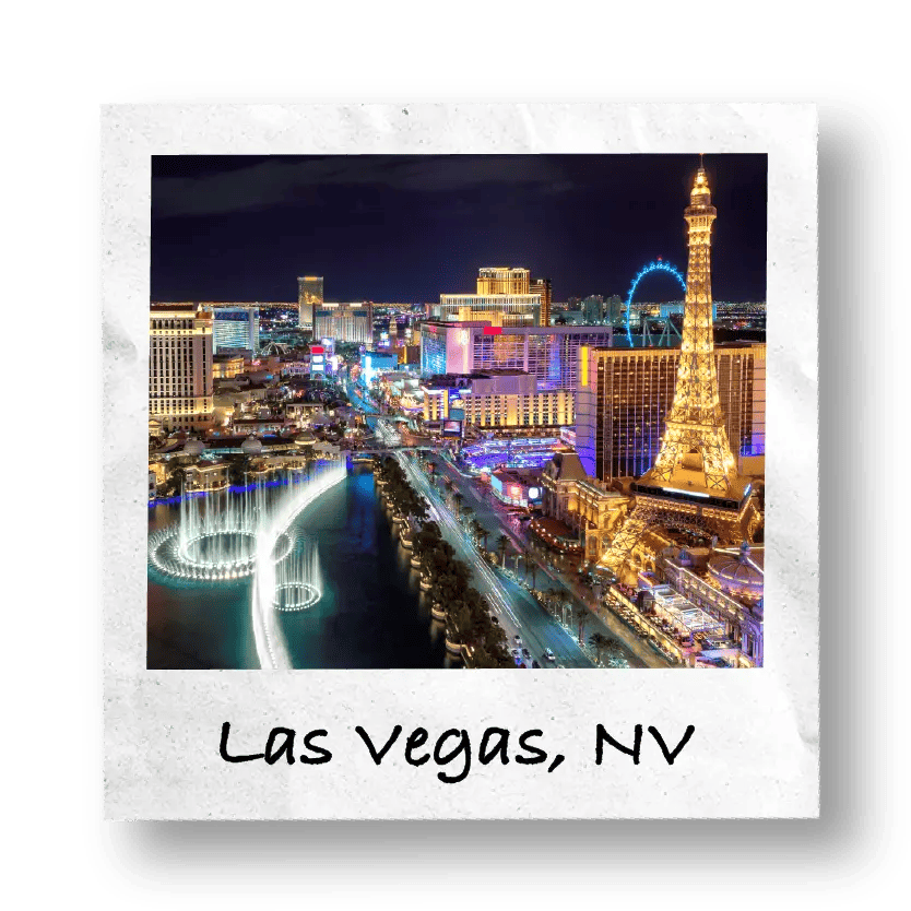 Las Vegas, NV at night.