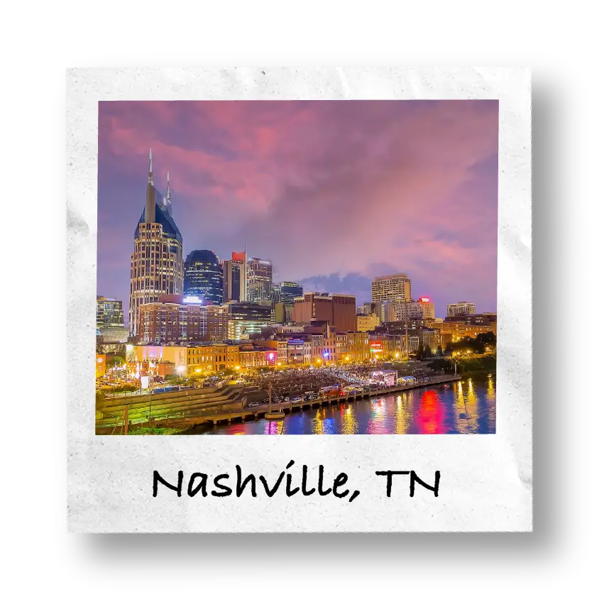 City skyline of Nashville, TN.