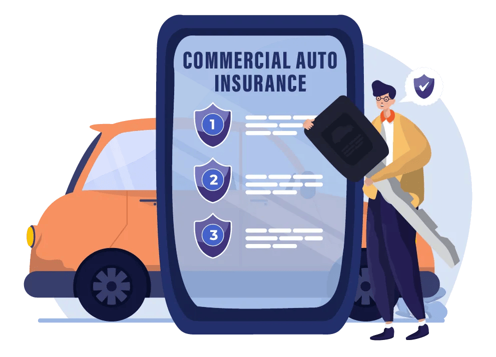 Commercial auto illustration for mobile