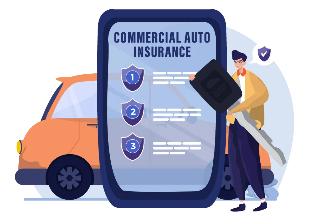 Commercial auto illustration for mobile
