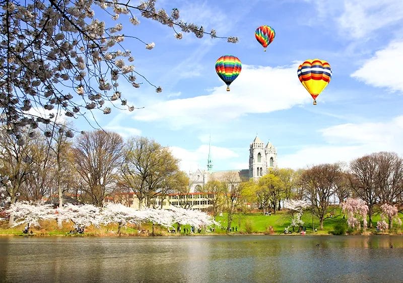 A look at a hot air balloon festival in New Jersey in the spring.