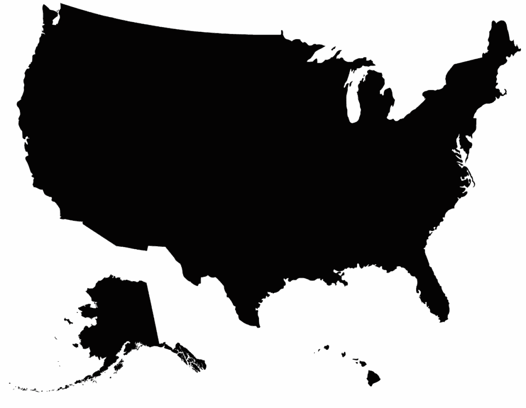 Silhouette of the United States