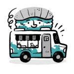 Food trailer illustration.