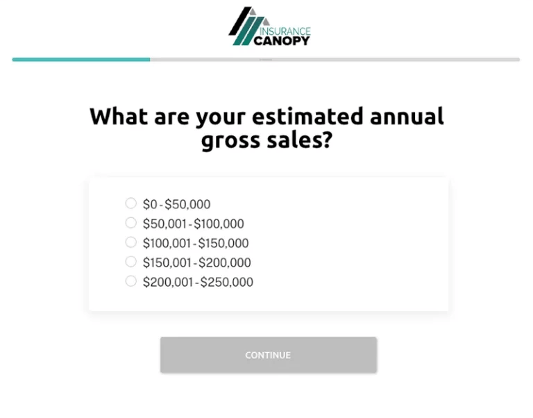 image of consultant app's "Annual gross sale" page.