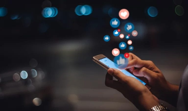 A DJ posting something on their social media feeds.