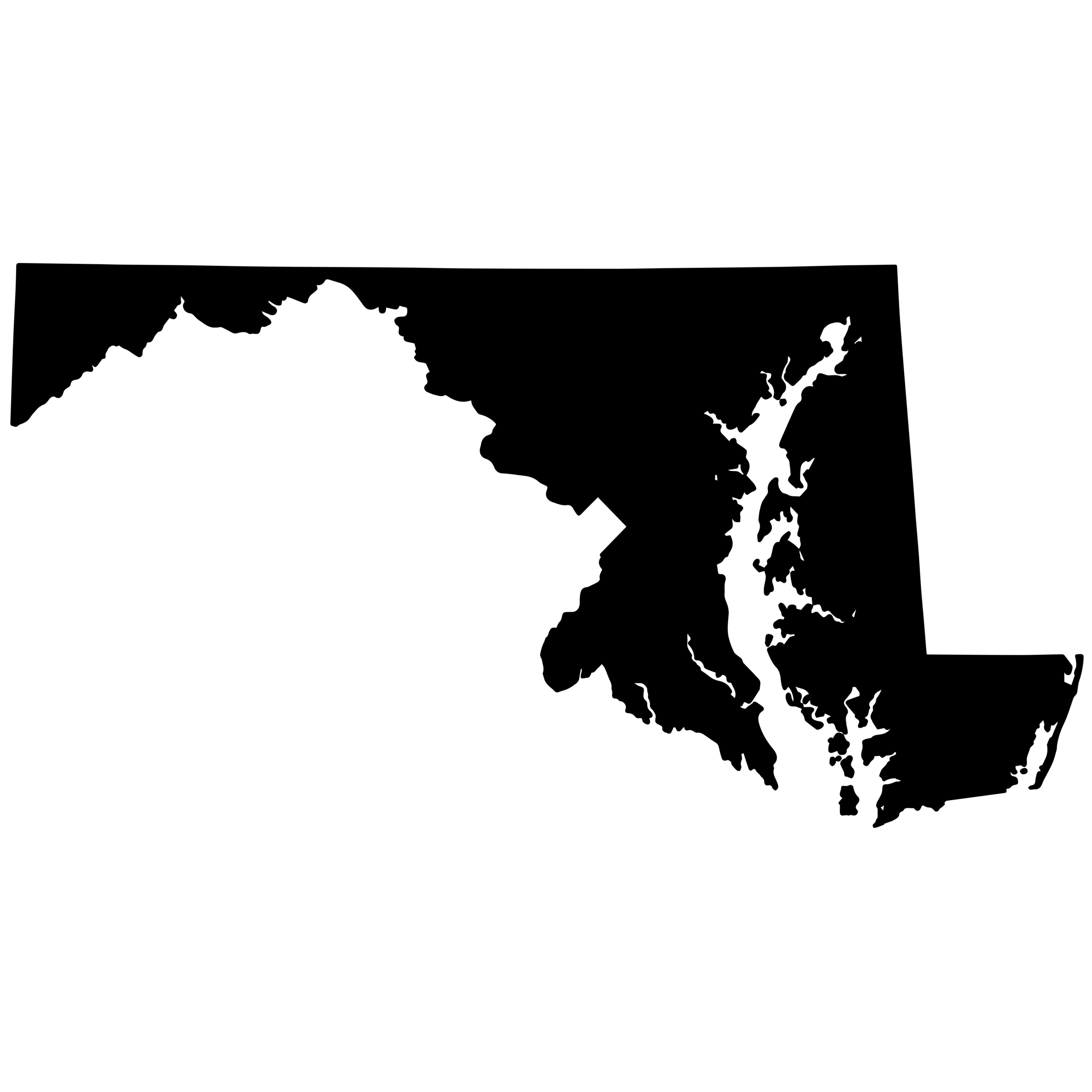 Silhouette of Maryland State