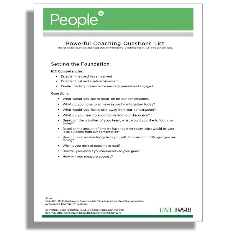 Powerful Coaching Questions Worksheet Life Coach